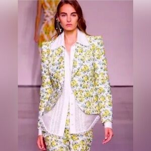 Zimmermann Floral Tailored Blazer AU 1 (US 4) Structured Spring Jacket